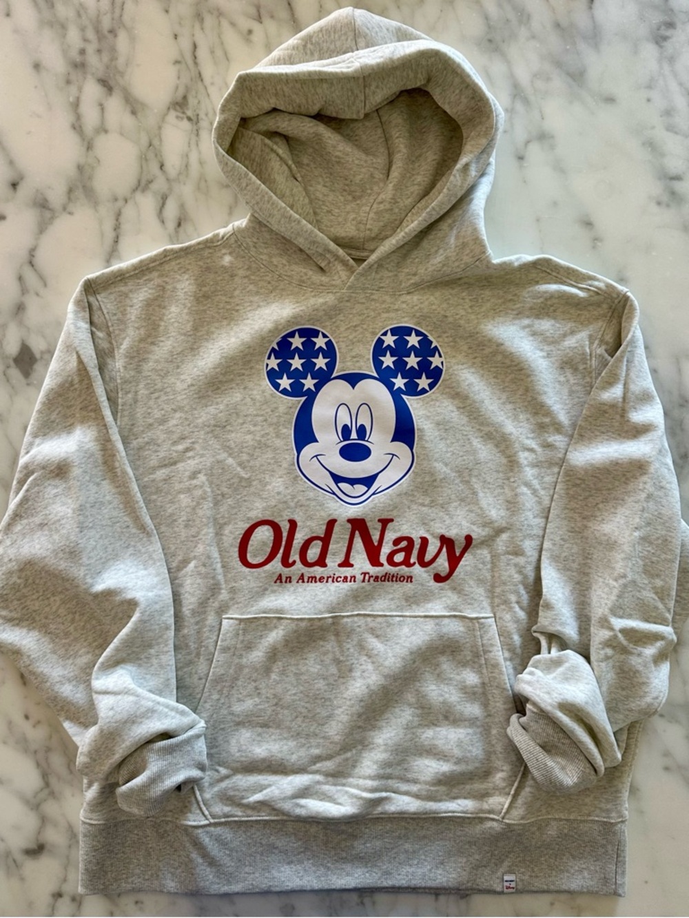 Disney x Old Navy Gray Americana Mickey Mouse Graphic Hoodie